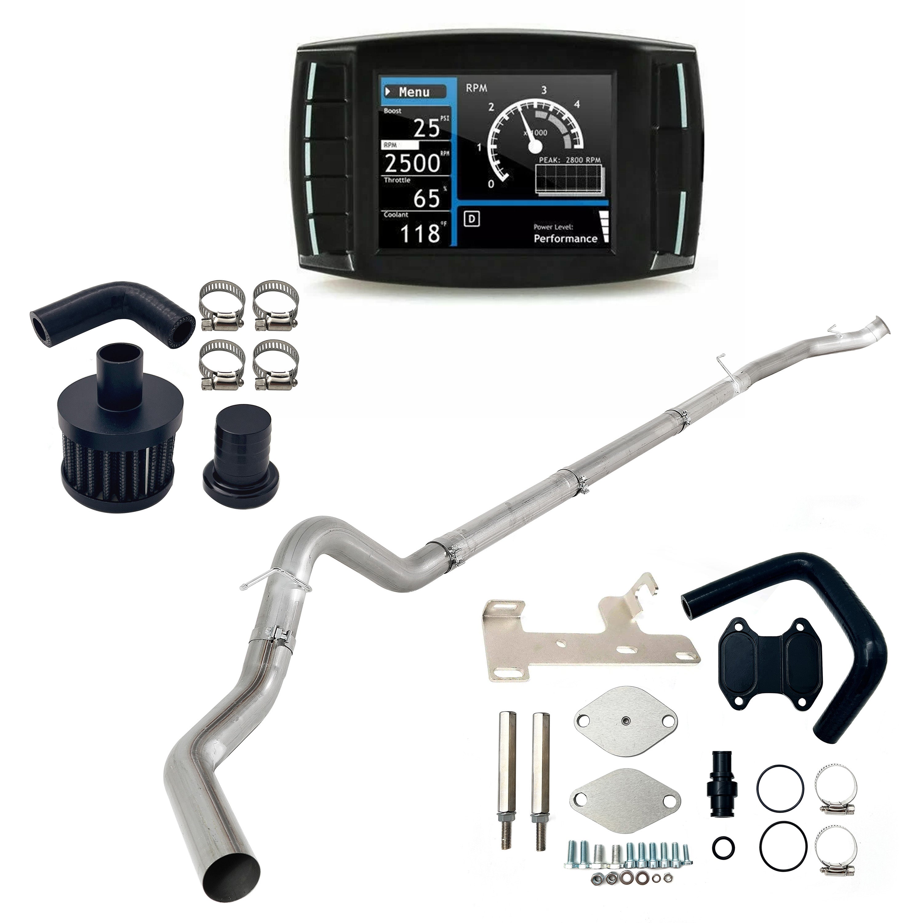 2010-2012 6.7L Ram 4" DPF/DEF/EGR/CCV Delete Kit
