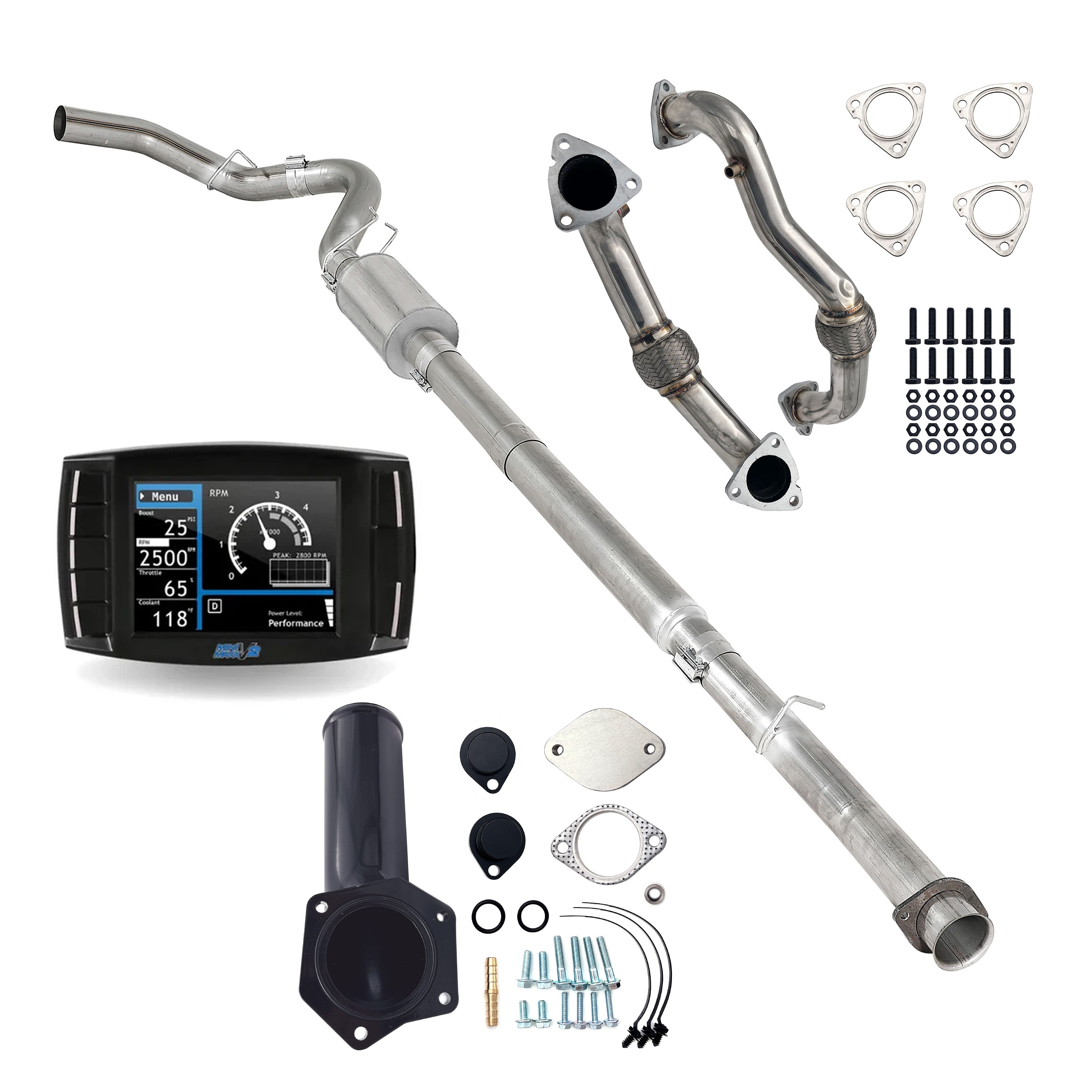 2008-2010 6.4L Ford Powerstroke 5" DPF/DEF/EGR Delete All-in-One Kit