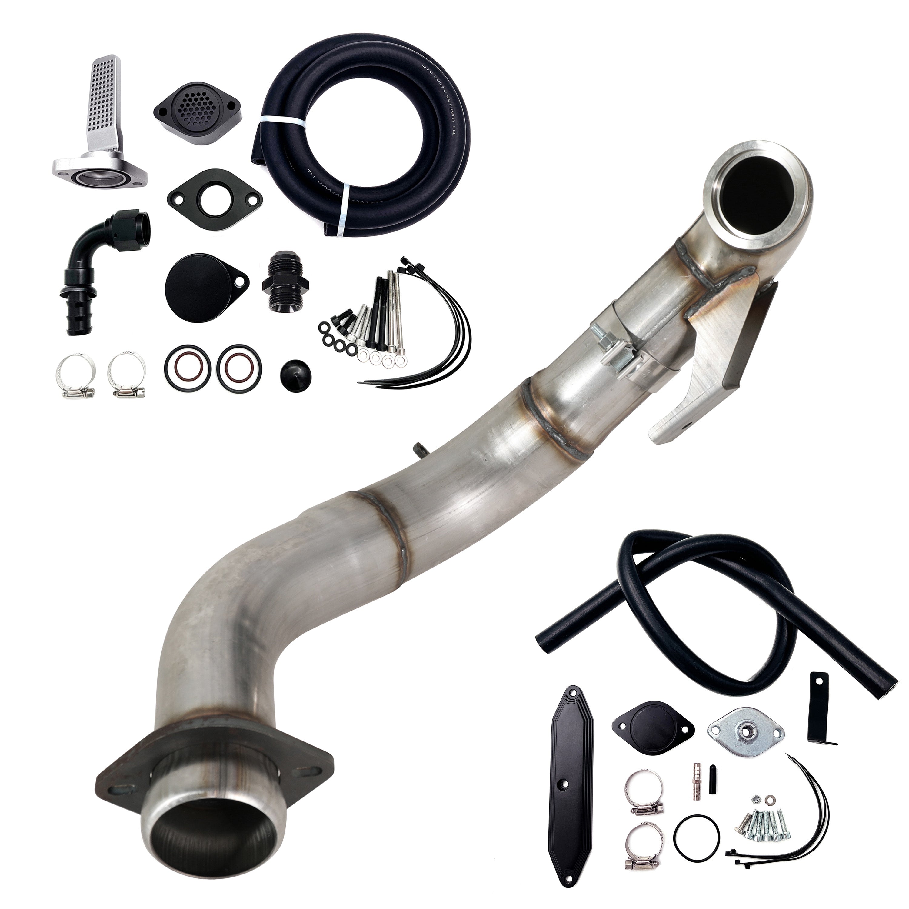 2015-2019 6.7L Ford Powerstroke 4" Turbo Downpipe w/EGR delete kit