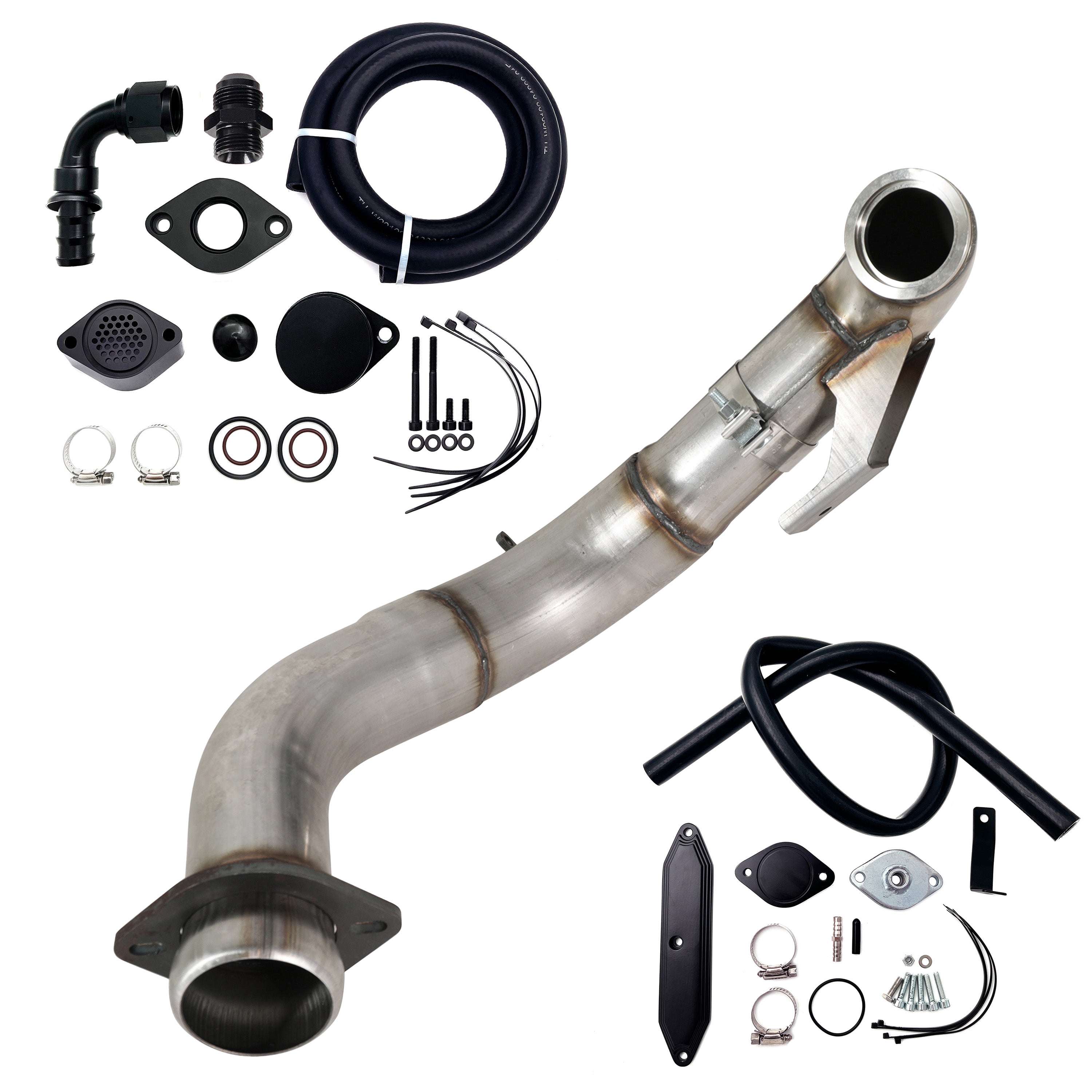 2015-2019 6.7L Ford Powerstroke 4" Turbo Downpipe w/EGR delete kit